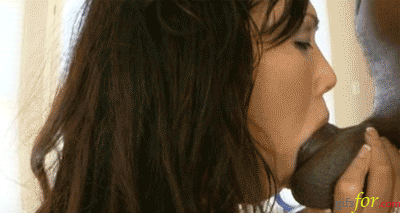 Asian girl with amazingly deep throat... interrracial deep throat mouth fuck big cocks asian  gif